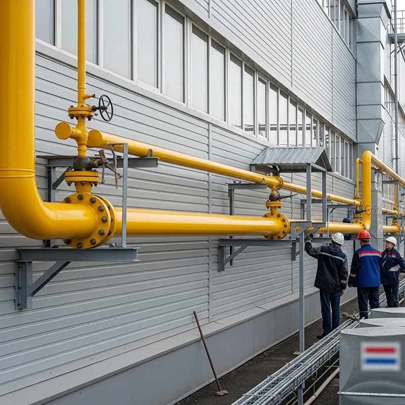 Монтаж наружной газовой сети